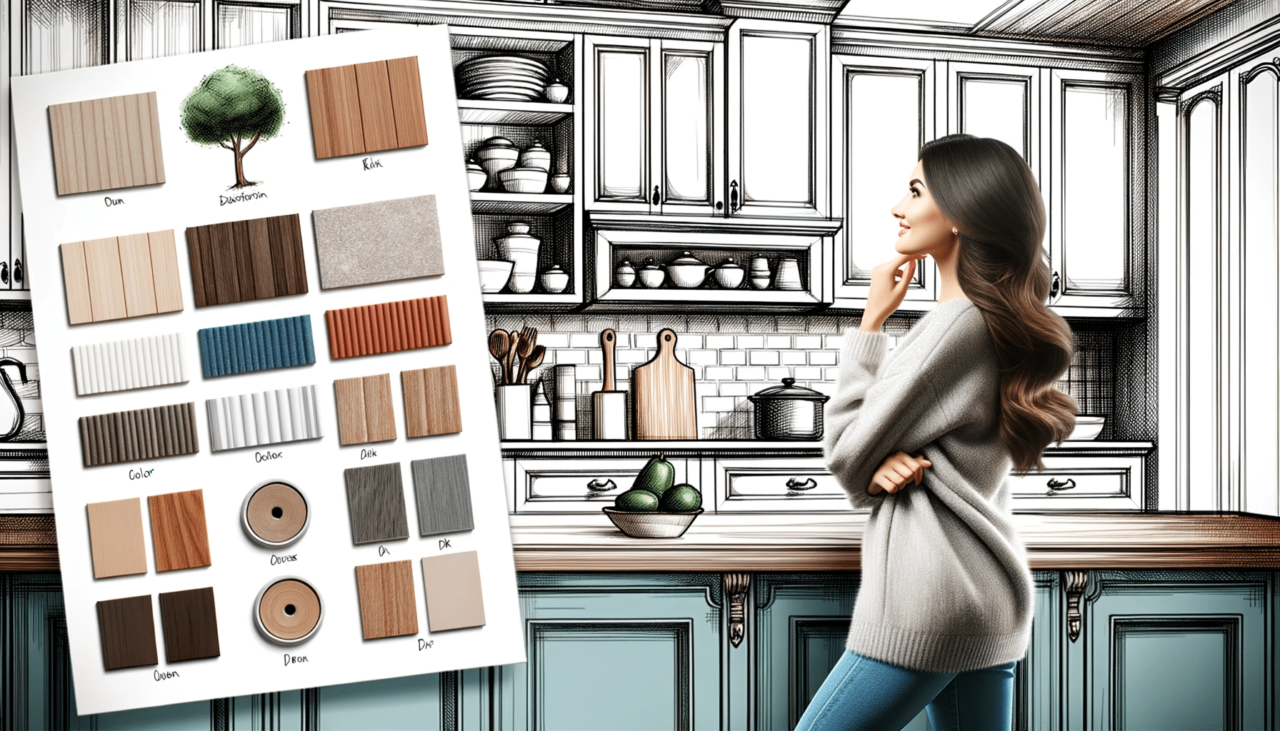 woman designing her kitchen